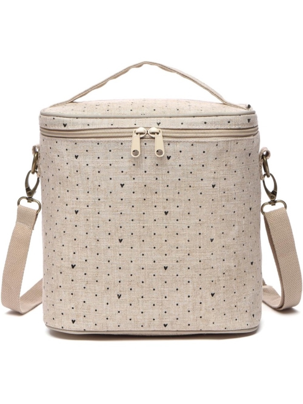 Polka Dot Heart Insulated Lunch/Cooler Bag w/Shoulder strap